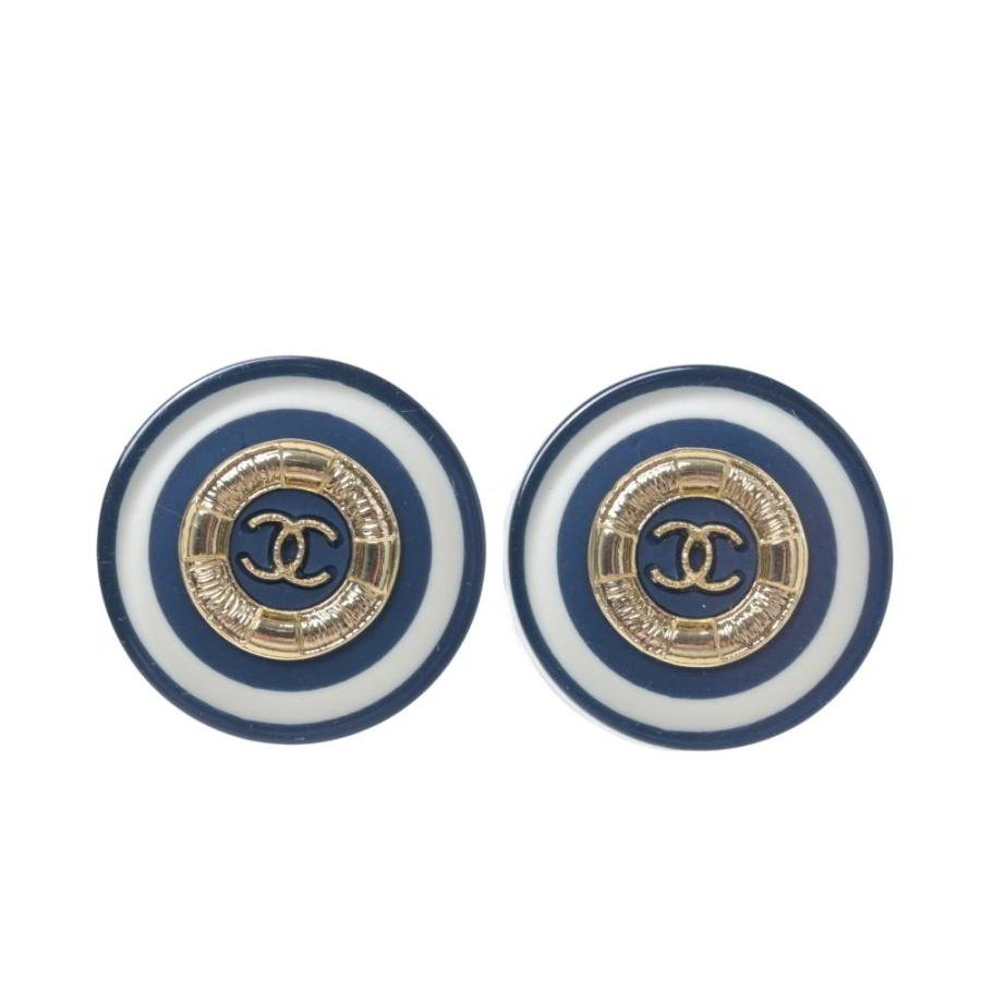 CHANEL 10C Cruise Line CC Logo Plastic Earrings