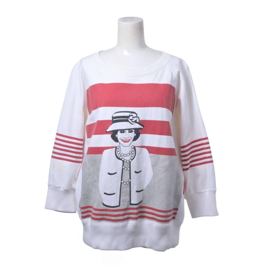CHANEL 01A P18590V10779 Mademoiselle Print Sweatshirt, Size 50