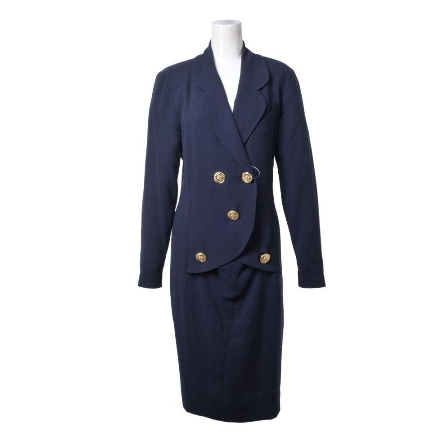 CHANEL Vintage Wool Dress with 7 CC Logo Buttons