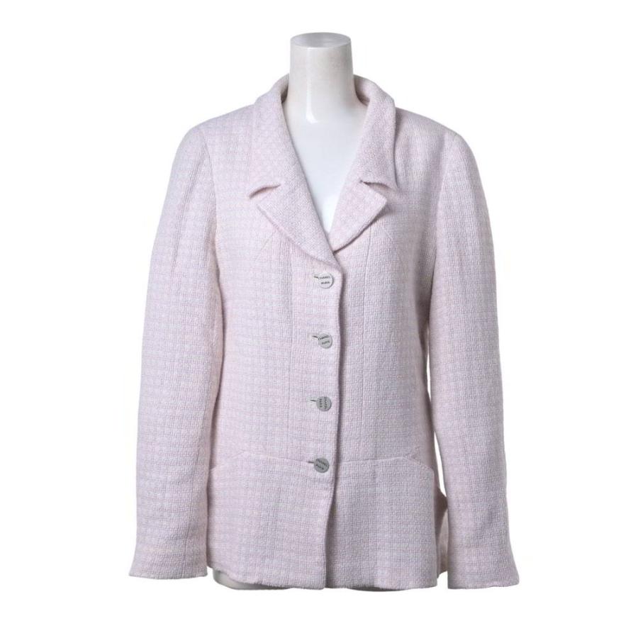 CHANEL 99C P14905V08235 Tweed Tailored Jacket with CC Logo Buttons