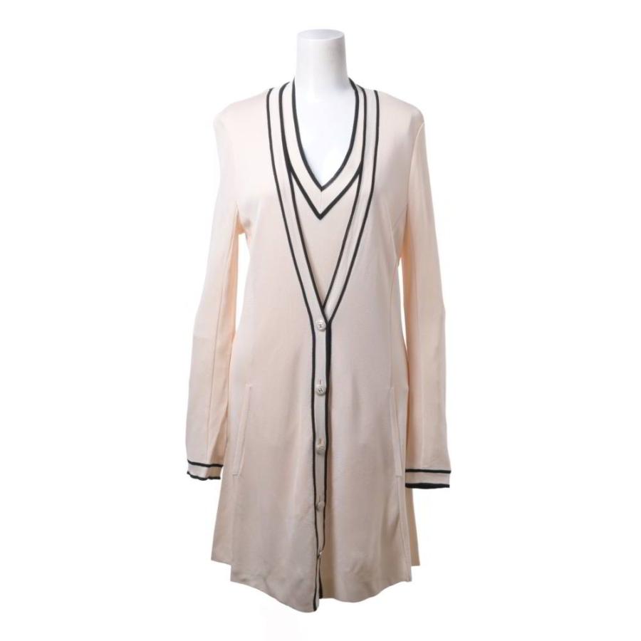 CHANEL P47678K06020 Rayon CC Logo Knit Cardigan Set