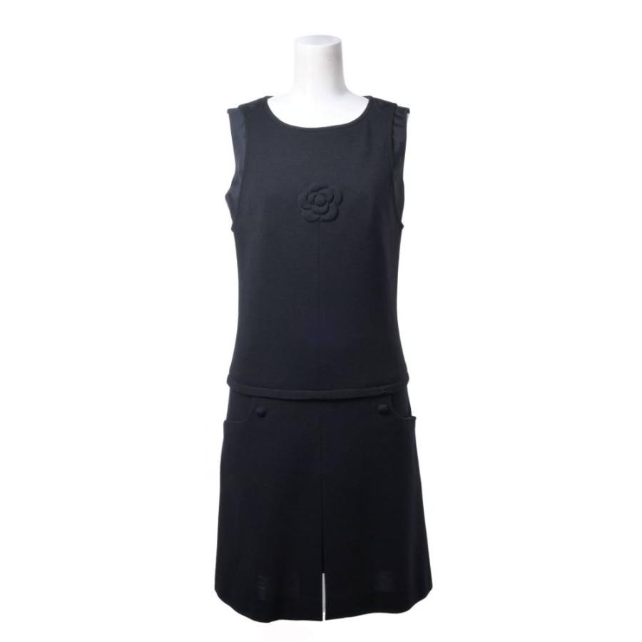 CHANEL 07A P31262W03967 Camellia Embossed Sleeveless Dress