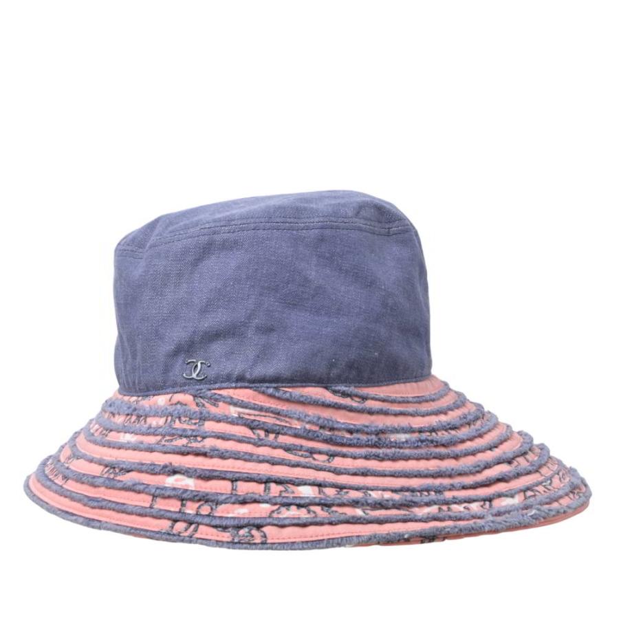CHANEL CC Logo Denim Bucket Hat