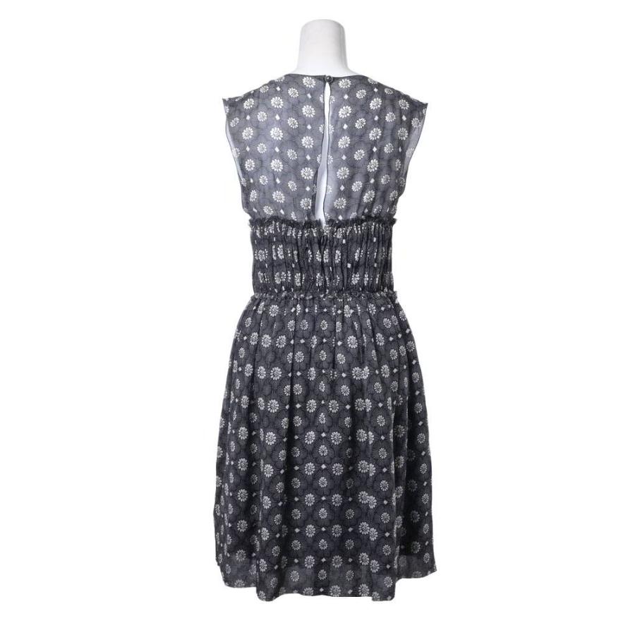 Excellent Condition CHANEL 07P P30944V21275 Camellia Print Silk Dress with CC Logo Buttons