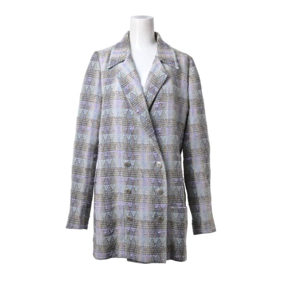 Excellent Condition CHANEL 98P P10460V06407 Multicolor Tweed Tailored Jacket with CC Logo Buttons