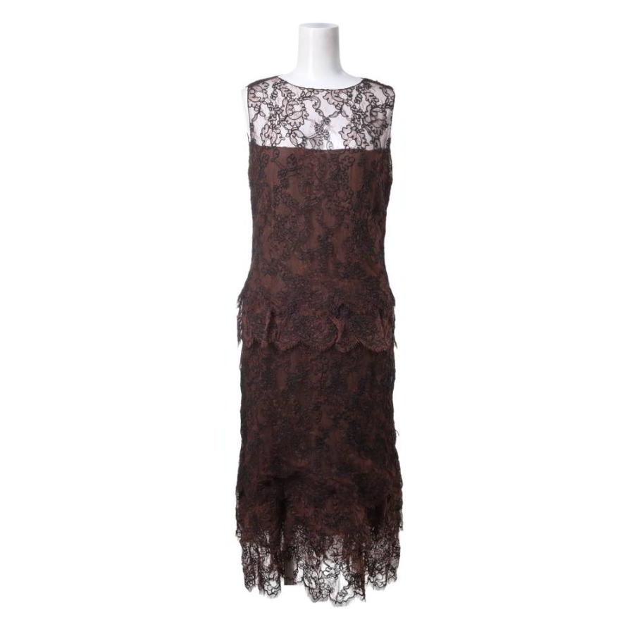 CHANEL 97A P09190V05798 Floral Lace Sleeveless Dress with CC Logo Buttons