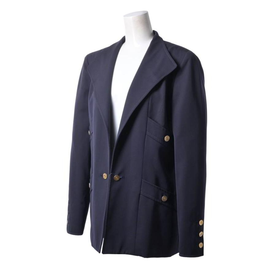 CHANEL Vintage Wool Tailored Jacket with 11 CC Logo Buttons, Size 36, Black MEASUREMENTS