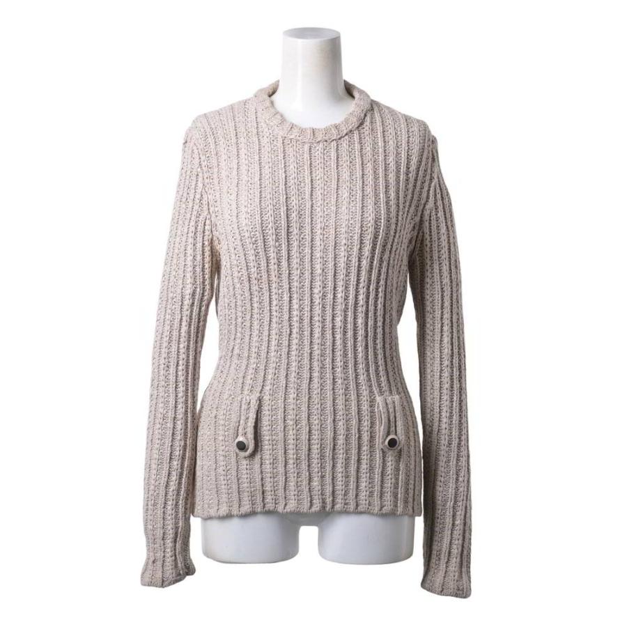 CHANEL 00A P16351V00836 Logo Button Crew Neck Knit Sweater