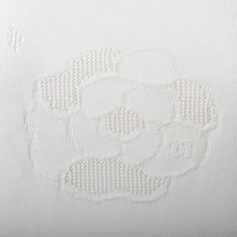 Excellent Condition CHANEL P22962V01533 Camellia Jacquard Cotton Short-Sleeve Knit Top