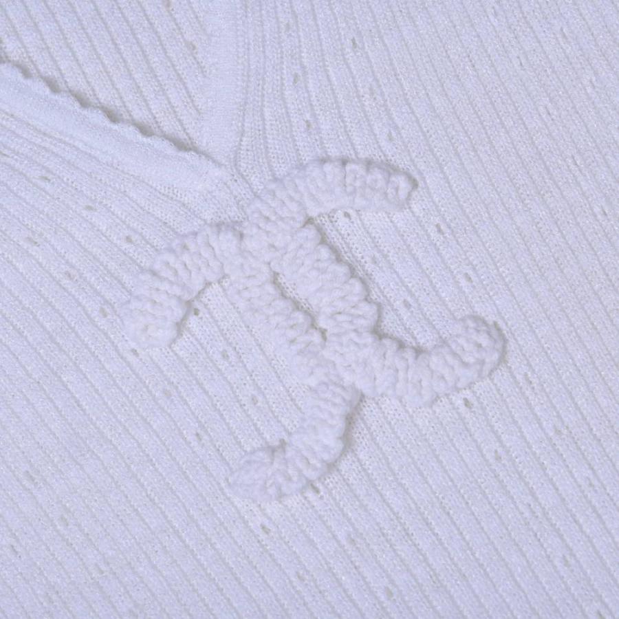 Excellent Condition CHANEL 09P P35343K02061 Cotton-Nylon Knit Vest with Coco Mark