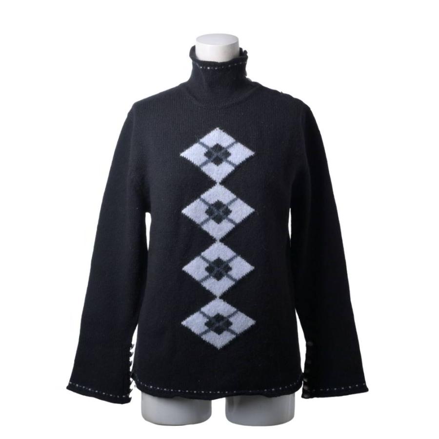 CHANEL 02A P19798V01167 Mohair-Blend Turtleneck Knit Sweater with Coco Buttons