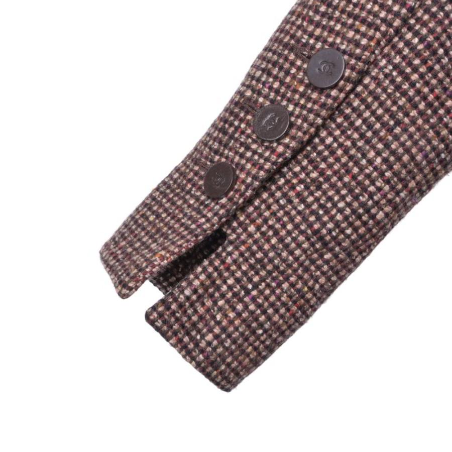 CHANEL 01A P18117V10380 Tweed Jacket with 10 Coco Mark Buttons